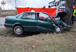 miejsce wypadku drogowego