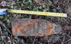 niewybuch znaleziony podczas prac polowych