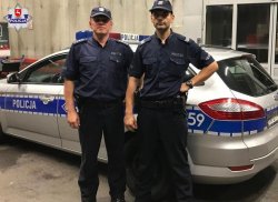 patrol policjantów biorących udział w interwencji