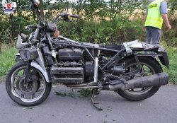 motocykl biorący udział w zdarzeniu