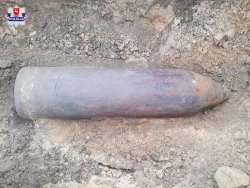 znaleziony pocisk artyleryjski