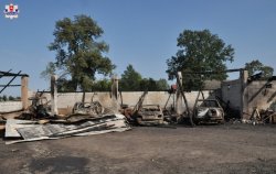 spalone miejsce pożaru