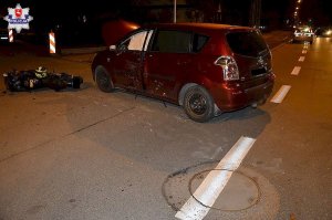 miejsce wypadku drogowego