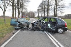 miejsce wypadku drogowego