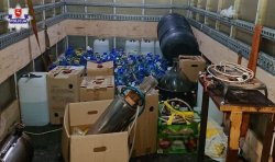 zabezpieczona aparatura i alkohol