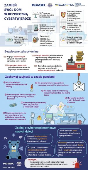 ulotka z informacjami: zamień swój dom w cybertwierdzę