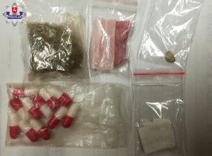 zabezpieczone środki zapakowane w woreczki foliowe z zapięciem strunowym