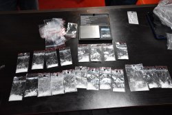 zabezpieczone amfetamina znajdująca się w foliowych woreczkach