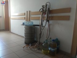 zabezpieczona aparatura i alkohol