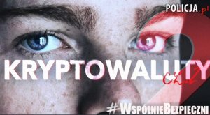 fragment twarzy i napis kryptowaluty