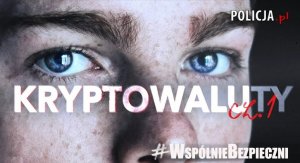 fragment twarzy oraz napis kryptowaluty