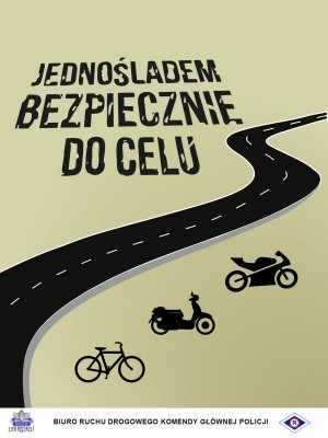 napis jednośladem bezpiecznie do celu