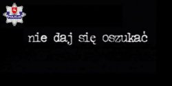 Biały napis na czarnym tle: nie daj się oszukać