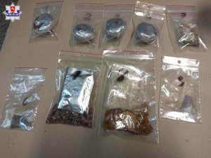 zabezpieczone substancje zapakowane w woreczki foliowe z zapięciem strunowym