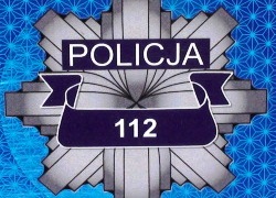 gwiazda policyjna z napisem Policja112