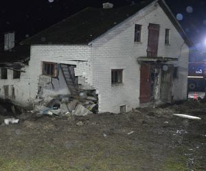 uszkodzony budynek gospodarczy