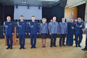 policjanci wyróżnieni odznakami NSZZP