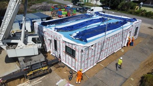 Zdjęcie z budowy nowego Posterunku Policji w Piszczacu