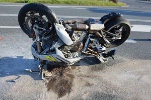 uszkodzony motocykl