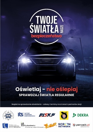 plakat kampanii Twoje światła nasze bezpieczeństwo