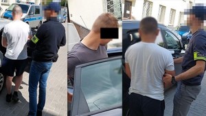 kolaż 3 zdjęć zatrzymanych