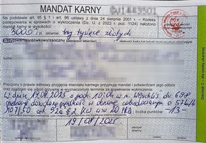 zdjęcie mandatu karnego kredytowanego