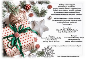 Życzenia Komendanta Miejskiego Policji w Białej Podlaskiej