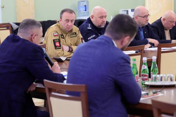 Posiedzenie Wojewódzkiego Zespołu Zarządzania Kryzysowego w związku z sytuacją meteorologiczną na Lubelszczyźnie