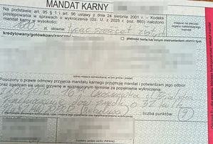 druk mandatu karnego