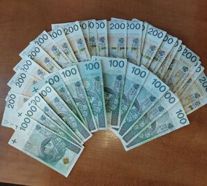 pieniądze ułożone w wachlarz