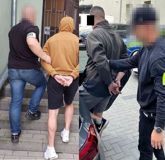 kolaż dwóch zdjęć osób zatrzymanych