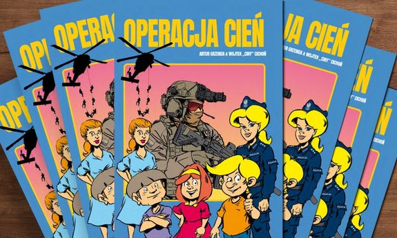 zdjęcie przedstawia komiksy dotyczące handlu ludźmi.