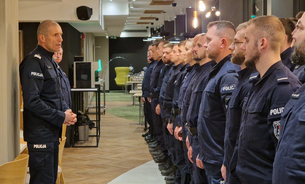 spotkanie komendanta z Policjantami
