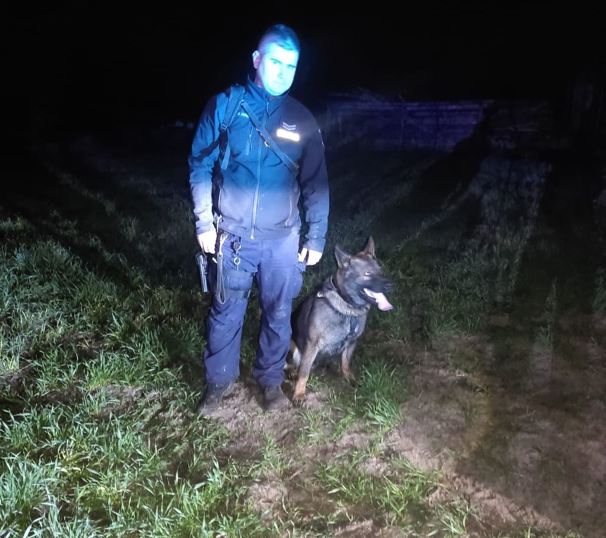 policjant z psem Tolo