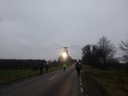 miejsce zdarzenia, lądujący helikopter LPR