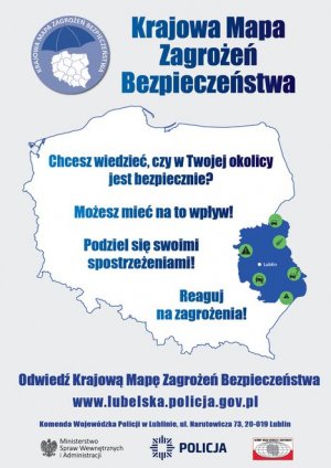 mapka Krajowej Mapy Zagrożeń Bezpieczeństwa