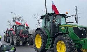 protest rolników na drodze ekspresowej